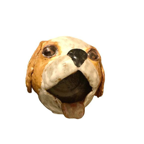 Collectible OOAK Artist-Made DOG POTTERY WALL DECOR Perfect Cond. EUC - Picture 4 of 11